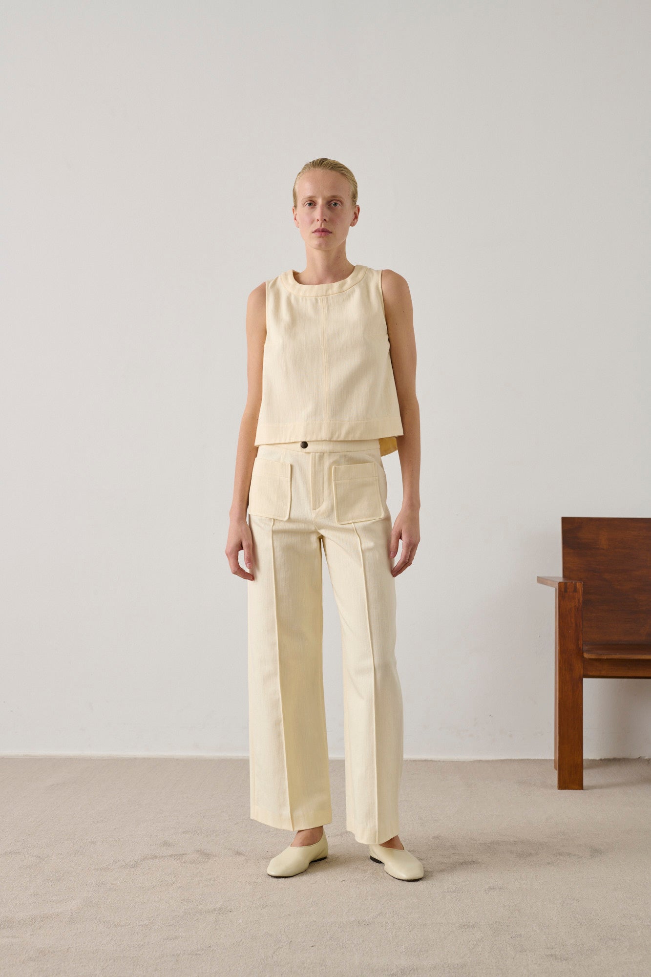 Top Pampa - Ecru - Coton - Femme