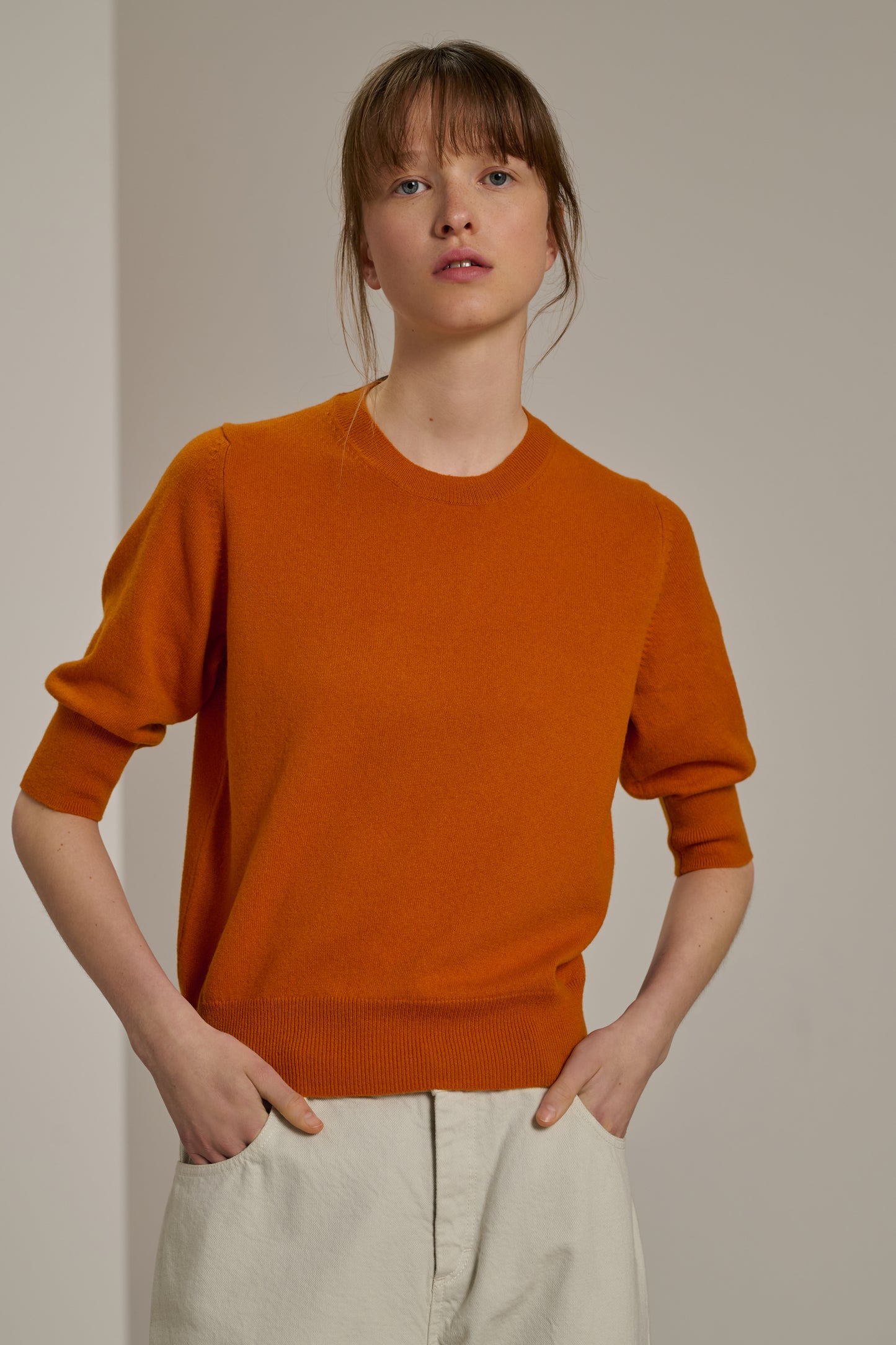 Pull Baie - Orange - Cachemire - Femme